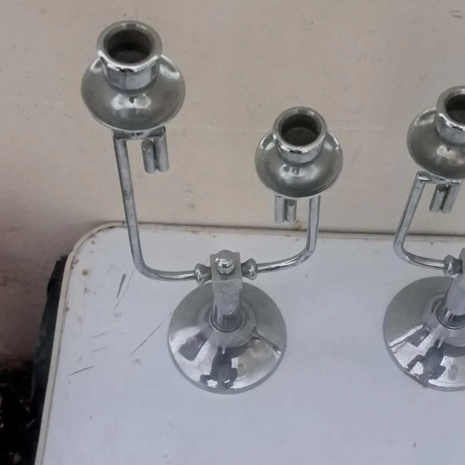 یک جفت جاشمعی تیتانیوم|مجسمه، تندیس، ماکت|رشت, بازار|دیوار