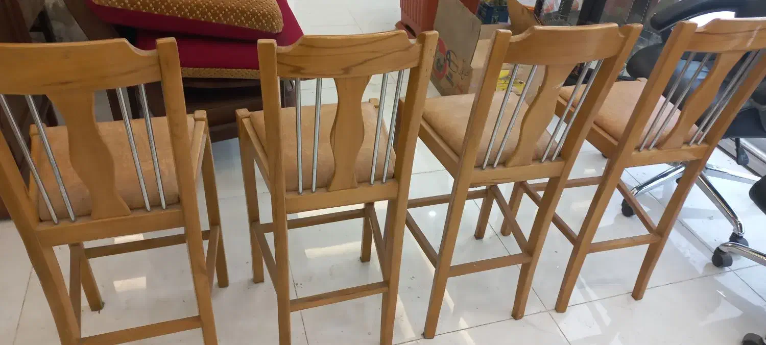 ۴ عدد صندلی اوپن چوب راش بلند|صندلی و نیمکت|ارومیه, |دیوار