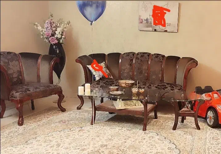 مبل ۷نفره با نهار خوری۴نفره به شرط چوب راش|مبلمان خانگی و میز عسلی|ری, فیروزآبادی|دیوار