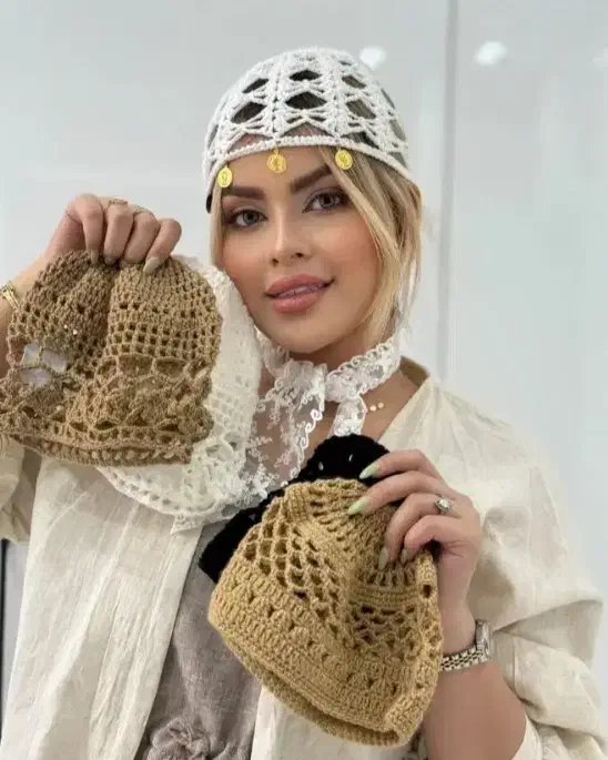 انواع کلاه و لباس بافتنی ومرواریدی|لباس|قم, حنیف نژاد|دیوار