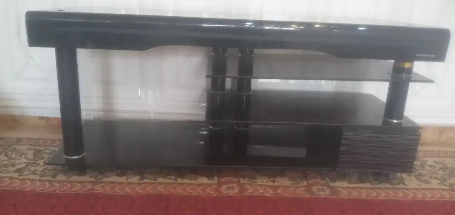 میز زیزتلویزیونی شیشه ای رنگ مشکی|میز تلویزیون|یاسوج, |دیوار