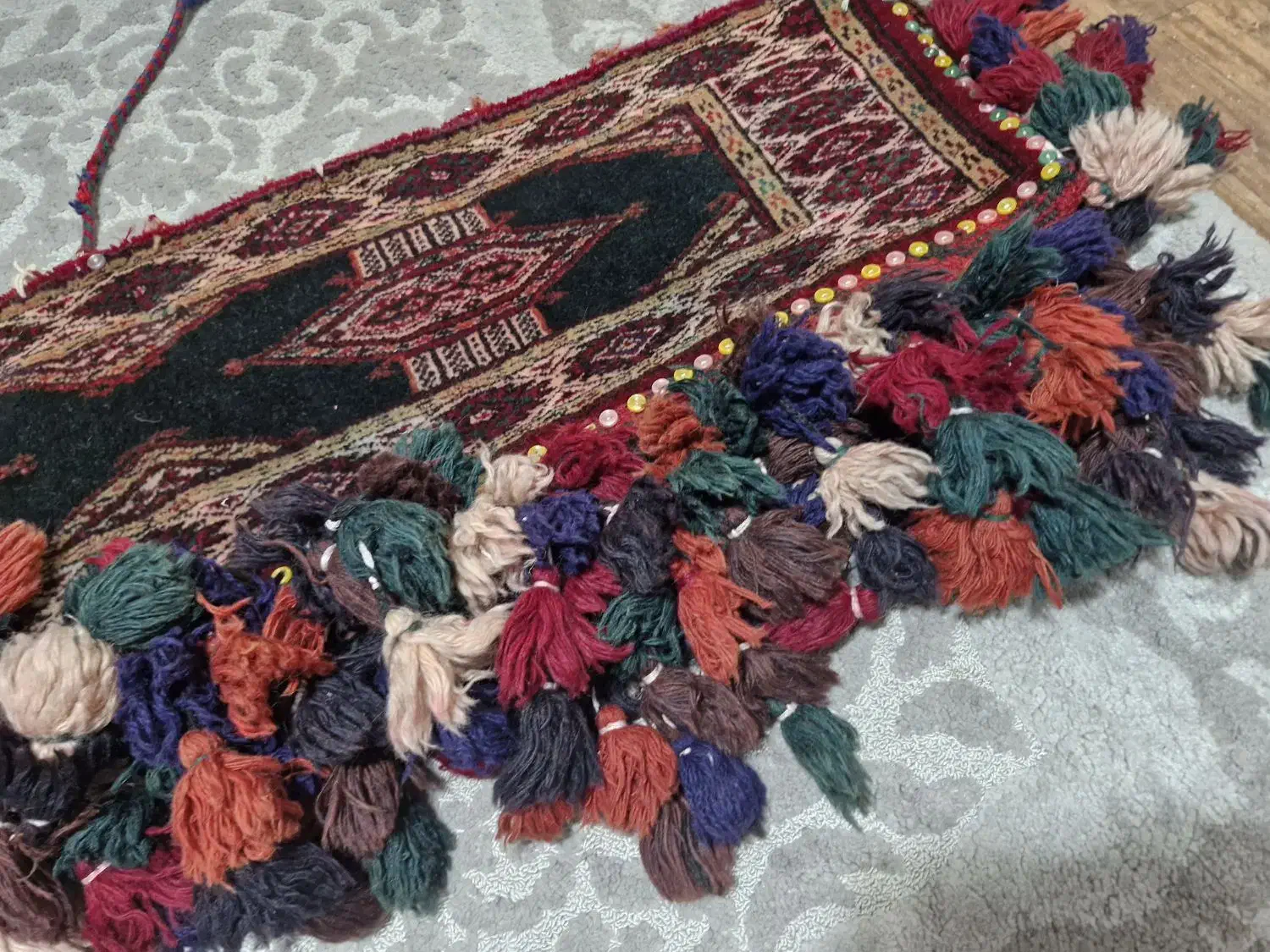 سر دری قدیمی دستبافت  بهمراه جا نمکی گلیمی|گلیم، جاجیم، گبه|کرج, شهرک امام رضا (ع)|دیوار