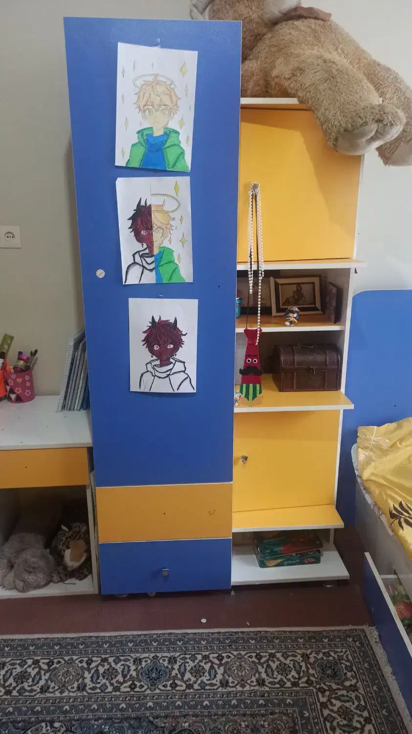 تخت و کمد نوجوان|تخت و سرویس خواب|شیراز, باغ تخت|دیوار