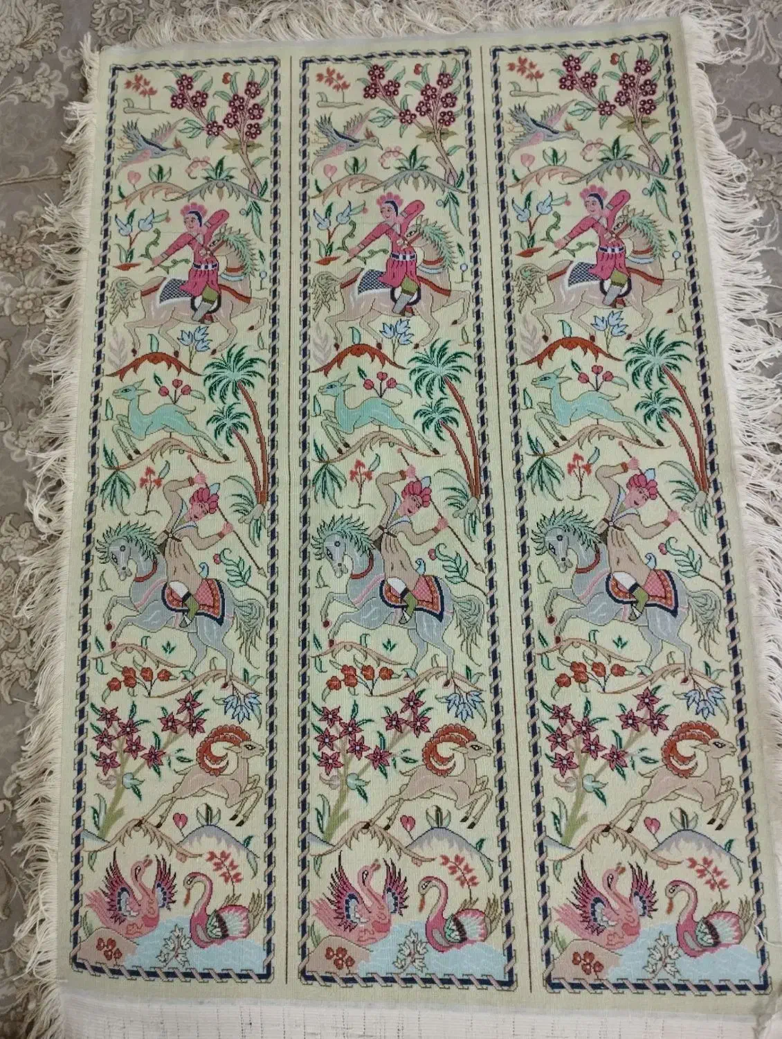 فرش ابریشم 60/90|فرش|قره پشتلو, |دیوار