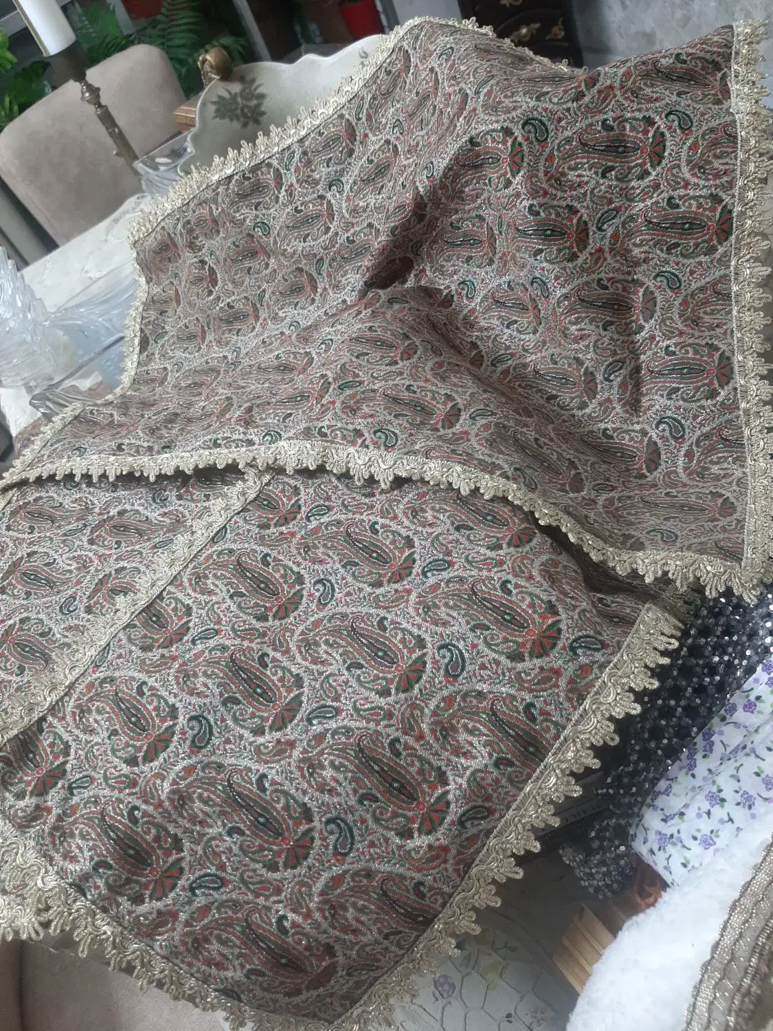 سرویس رومیزی ترمه|پرده، رانر، رومیزی|اصفهان, باغ فدک|دیوار