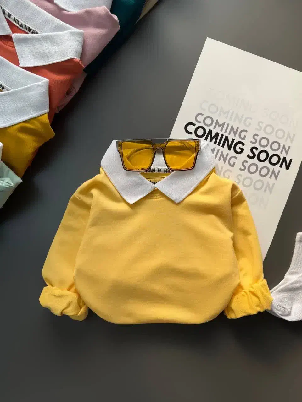 دورس یقه دار زرد کودکانه کد ۱۷۴۸|کفش و لباس بچه|رشت, فلسطین|دیوار