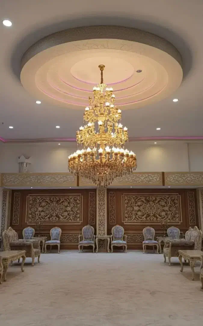 طراحی و ساخت تخصصی لوستر طبقاتی|لوستر و چراغ آویز|شهریار, شهریار|دیوار