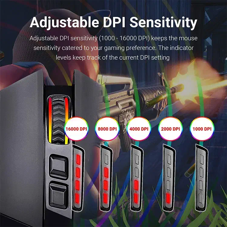 موس گیمینگ ردراگون مدل Sniper  M801 RGB|قطعات و لوازم جانبی رایانه|شیراز, دلگشا|دیوار