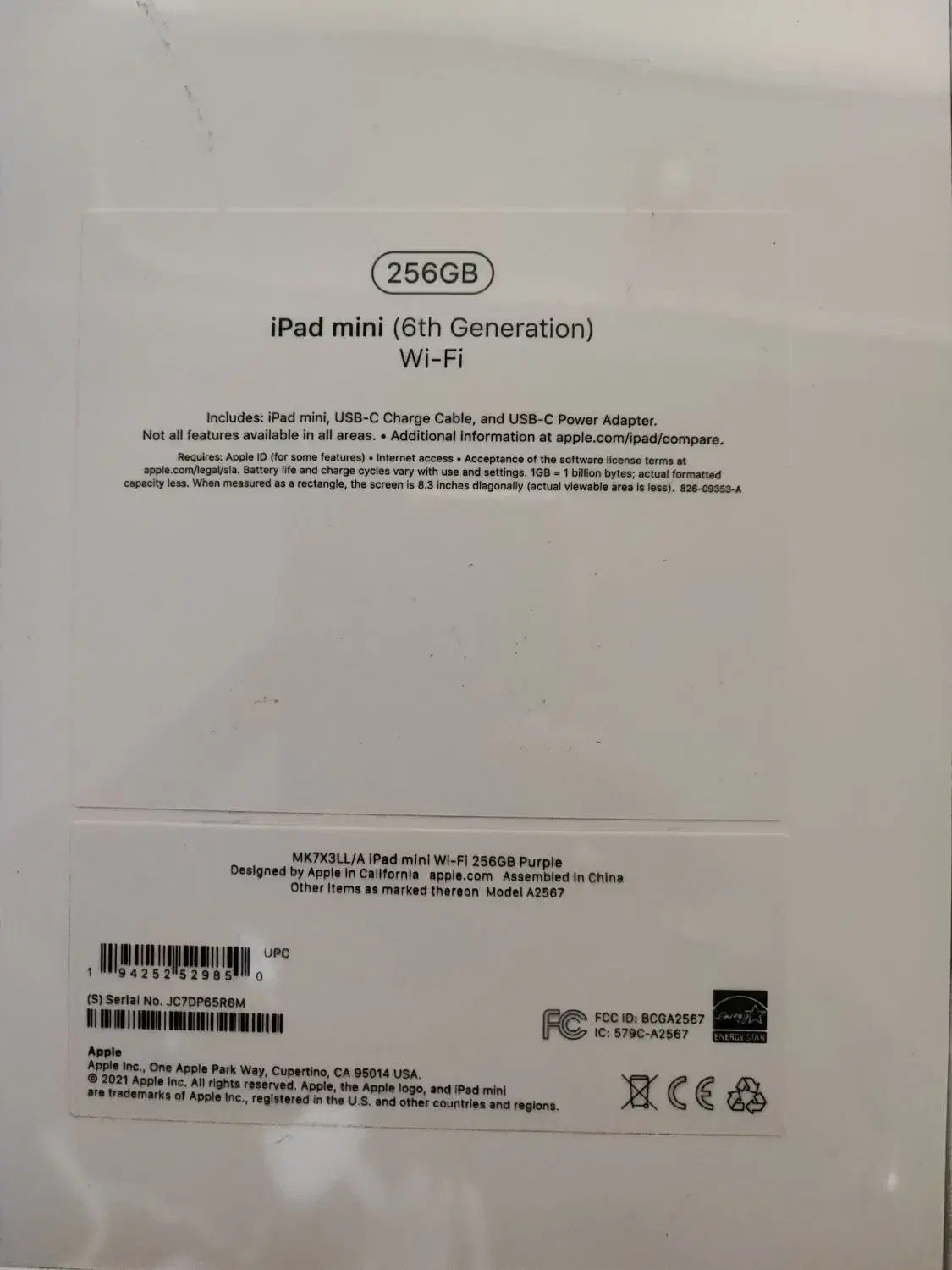 IPAD MINI 6TH GEN 256GB WIFI پلمپ نات اکتیو سریال|تبلت|تهران, دریاچه شهدای خلیج فارس|دیوار