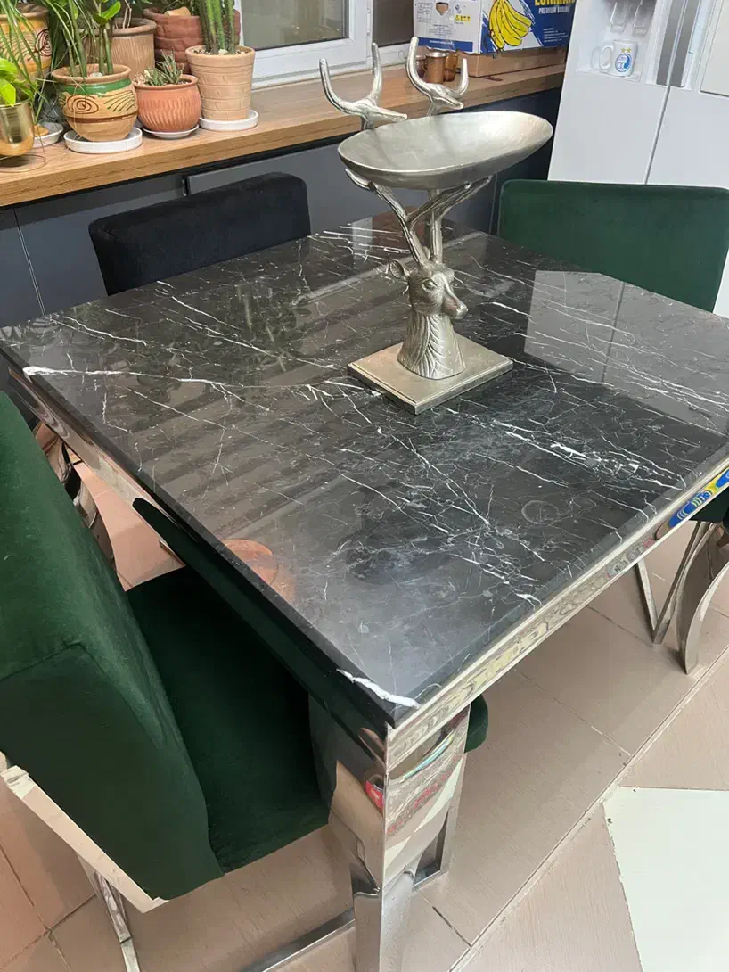 میز ناهار خوری استیل درجه یک|میز و صندلی غذاخوری|قم, باجک دو|دیوار