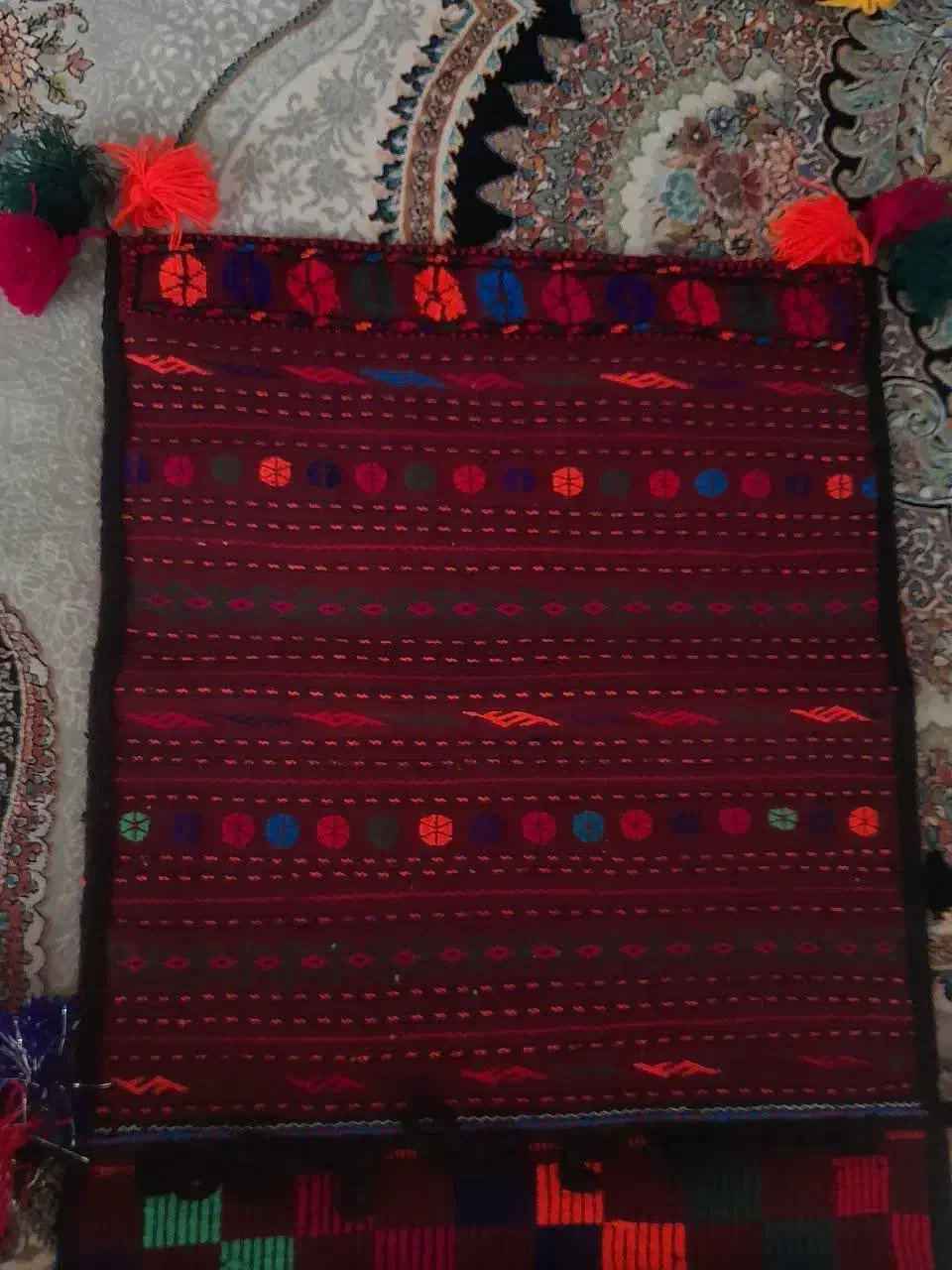 خورجین وعرق گیر|گلیم، جاجیم، گبه|فلاورجان, |دیوار