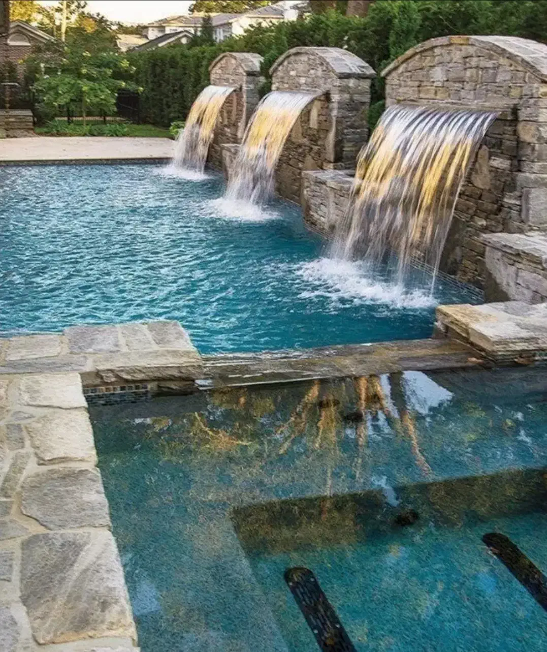 انواع نازل استیل پرده ایی بارانی شیشه ایی و استخری|مصالح و تجهیزات ساختمان|یزد, |دیوار