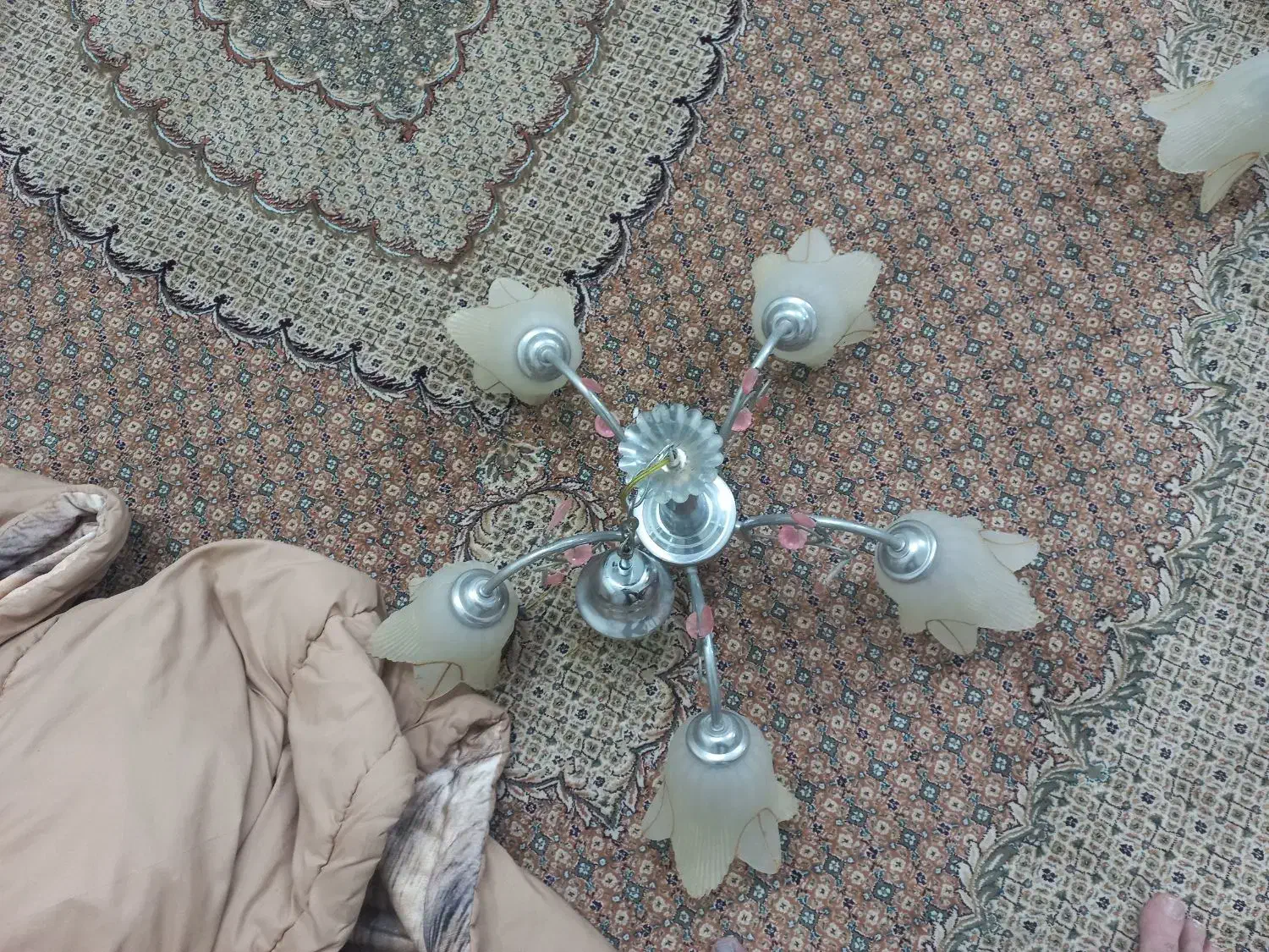 لوستر استیل ۵شاخه|لوستر و چراغ آویز|اردبیل, |دیوار