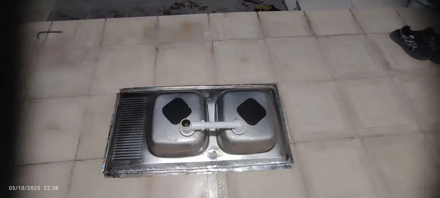 سینک ظرف شویی دوقلو آخوان|مصالح و تجهیزات ساختمان|قرق, |دیوار