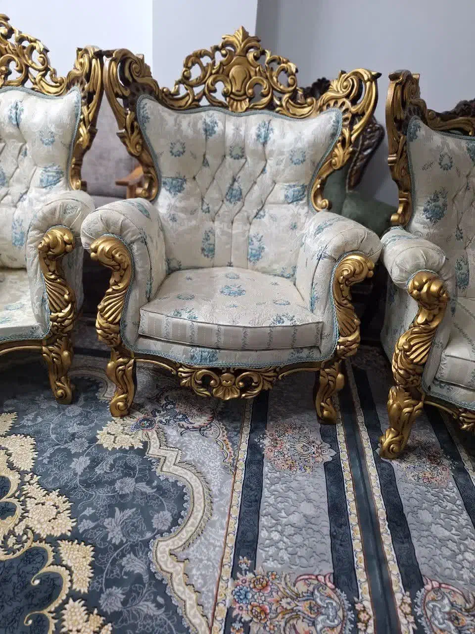 مبل 9نفره همراه با میز راش|مبلمان خانگی و میز عسلی|خمینیشهر, |دیوار