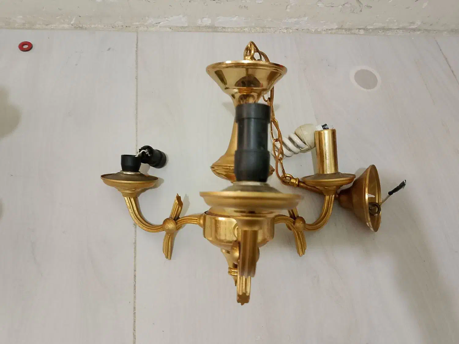 دوعدد لوستر برنز ابگاری|لوستر و چراغ آویز|بهارستان, |دیوار