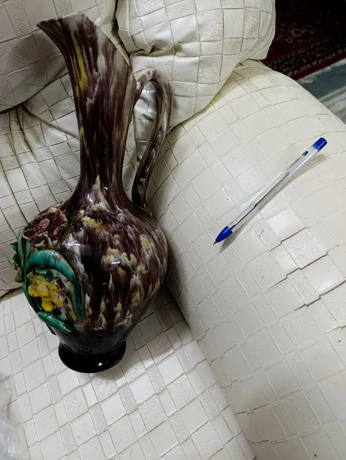 پارچ سفالی آنتیک و بسیار زیباقدیمی|کلکسیون اشیاء عتیقه|لاهیجان, کوی خزر|دیوار