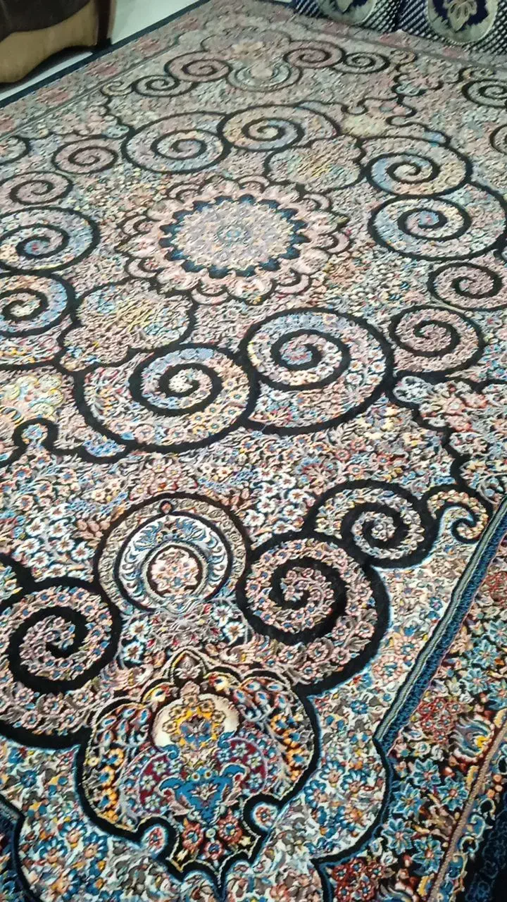 فرش دسته دو سرمه ای در حد نو|فرش|بندرعباس, |دیوار