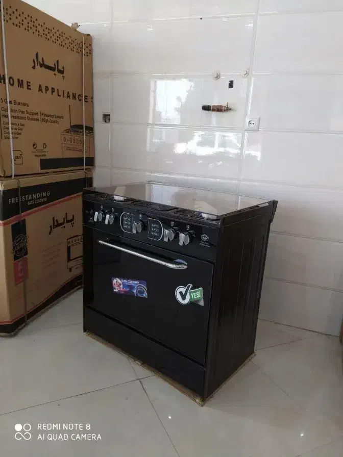 اجاق گاز نو آکبند طرح فر ۵شعله صفحه لعابی۰۱|اجاق گاز و لوازم برقی پخت‌وپز|سمنان, |دیوار