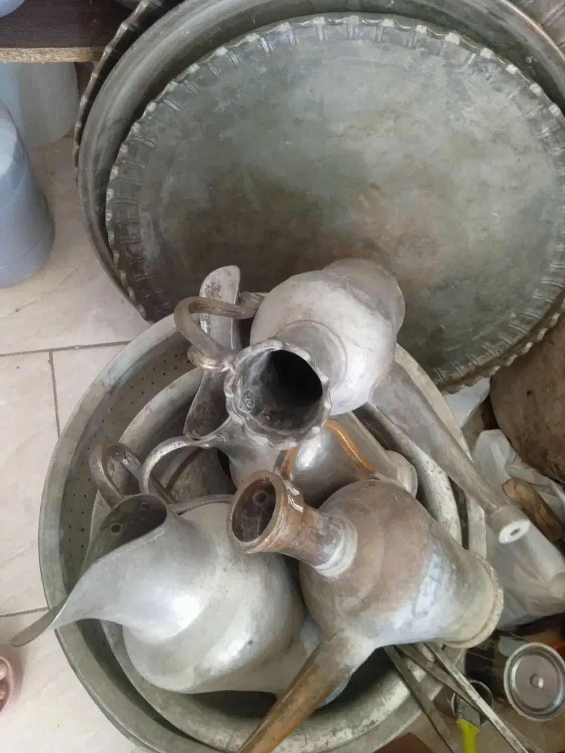 فروش مقداری ظروف مسی|کلکسیون اشیاء عتیقه|کاشمر, |دیوار