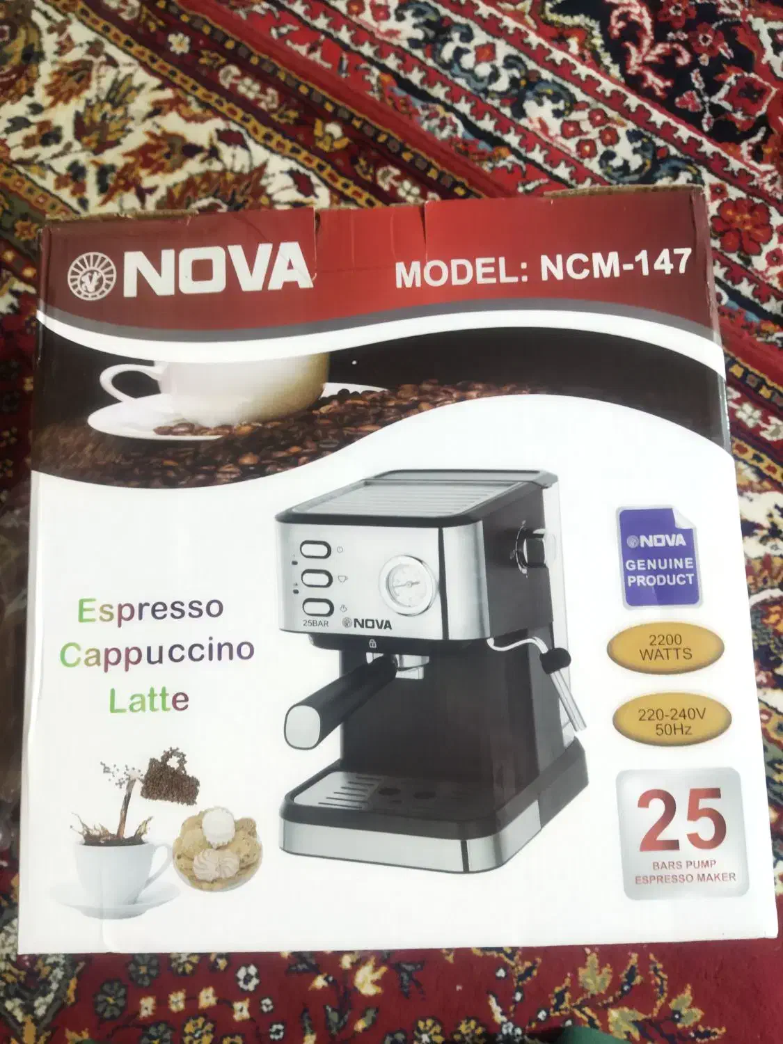 دستگاه اسپرسو ساز مارک نوا ۲۵ بار|سماور، چای‌ساز، قهوه‌ساز|شیراز, رازی|دیوار