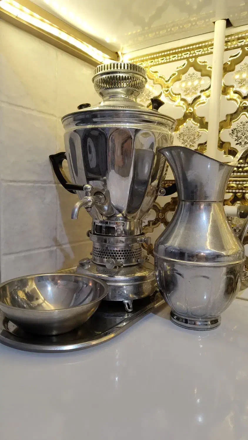 سماور نفتی کاملا نو قدیمی|سماور، چایساز، قهوهساز|لاهیجان, رجایی|دیوار