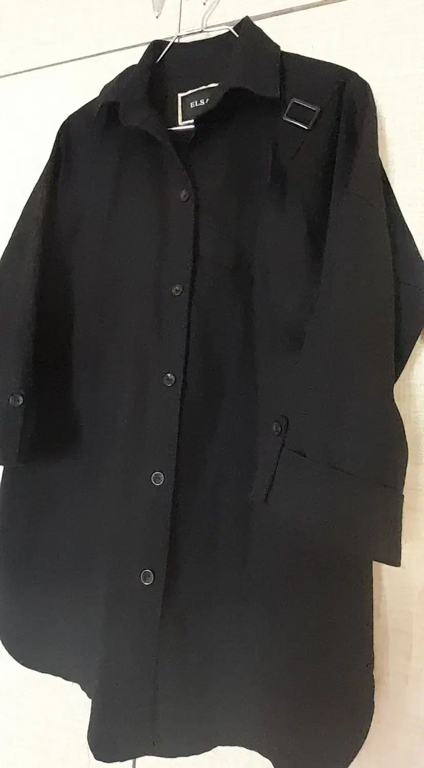 مانتو کتان جنس ضخیم مشکی|لباس|گرگان, |دیوار