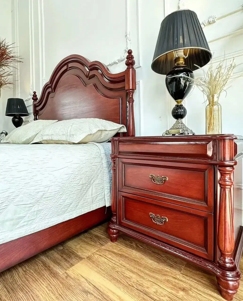 سرویس خواب چوبی زرین تخت دونفره|تخت و سرویس خواب|اردبیل, |دیوار