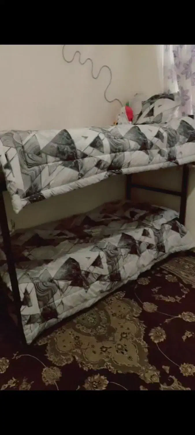 تخت دو طبقه فلزی|تخت و سرویس خواب|بیرجند, |دیوار