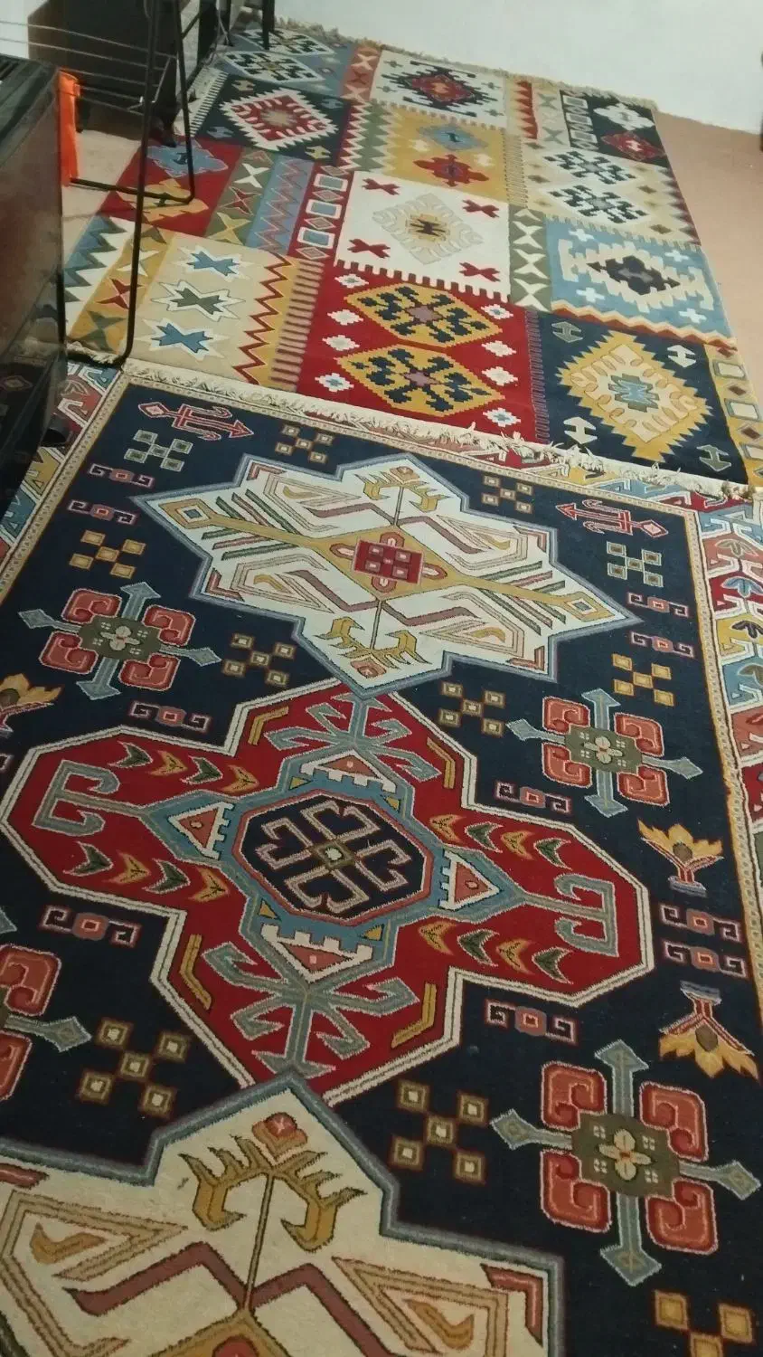 دوعدد گلیم فرش|گلیم، جاجیم، گبه|الوند, |دیوار