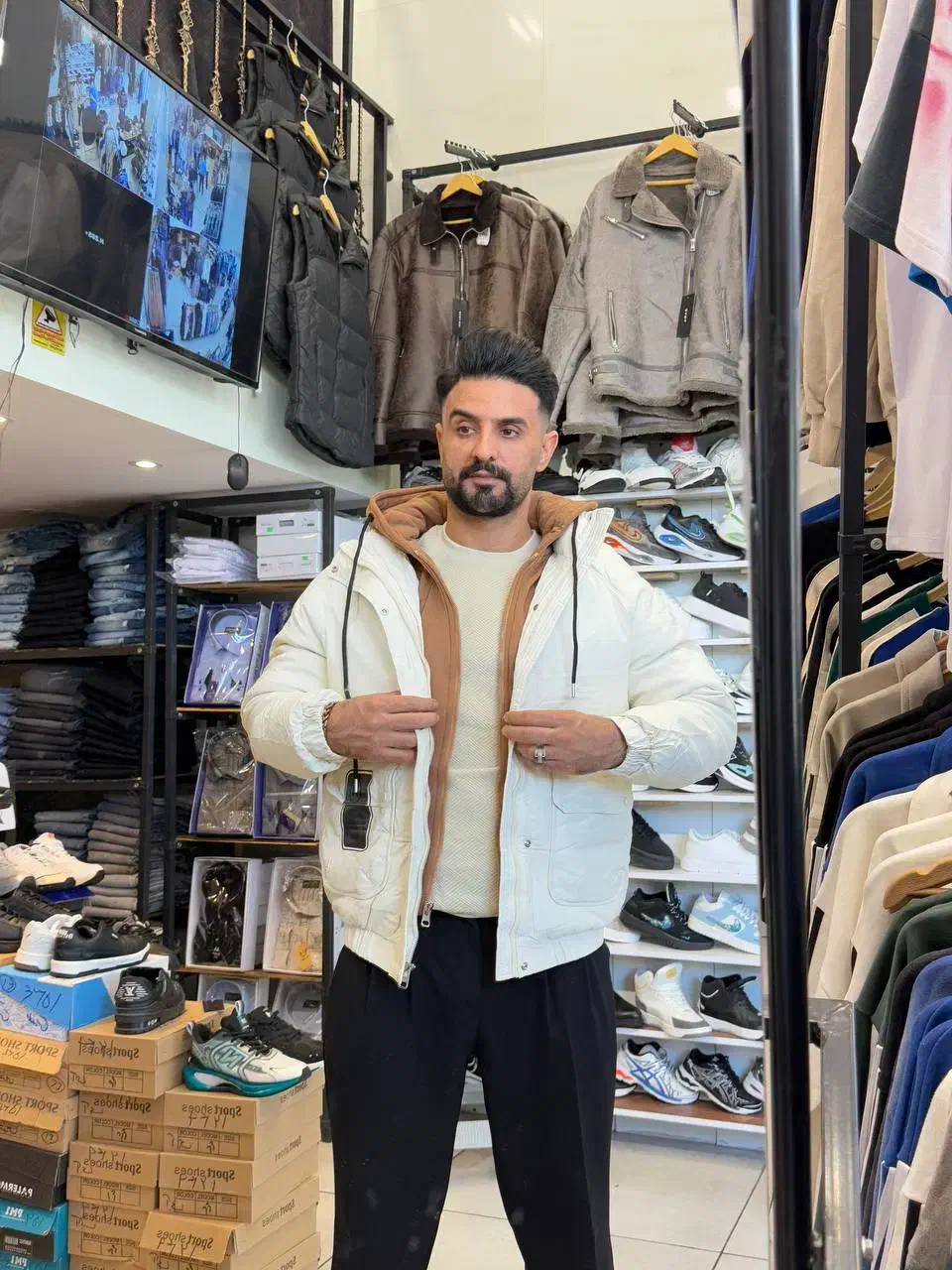 کاپشن چرم خارجی وارداتی (بهنام پلیس)|لباس|تبریز, |دیوار