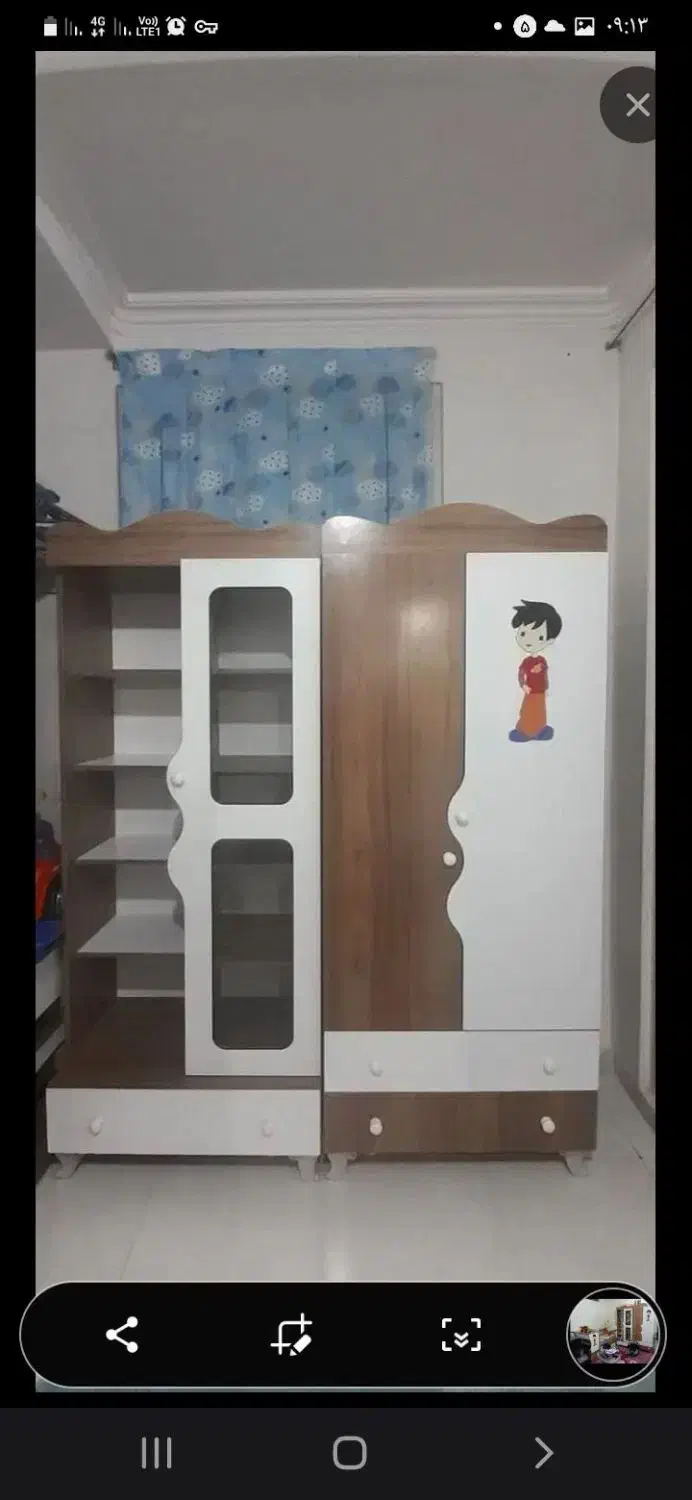 کمد کودک|تخت و سرویس خواب|هشتگرد, شهرک ولیعصر (مصلی)|دیوار