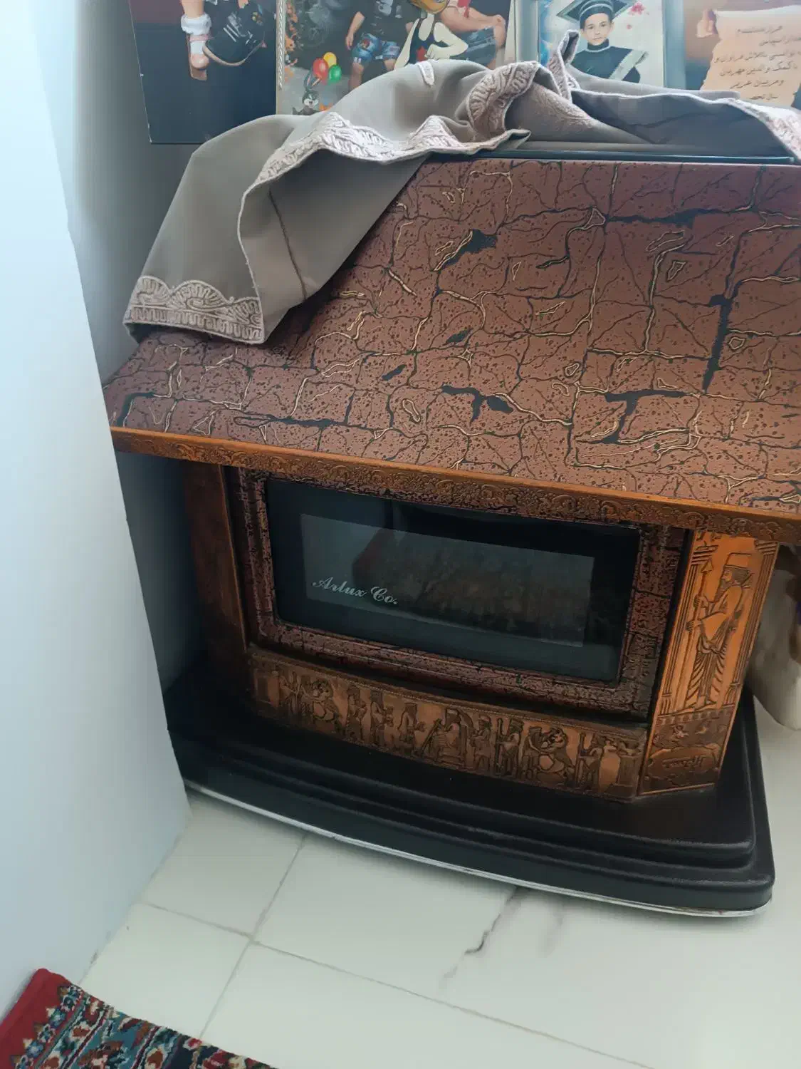 بخاری شومینه طرح هخامنش|بخاری، هیتر، شومینه|رضویه, |دیوار