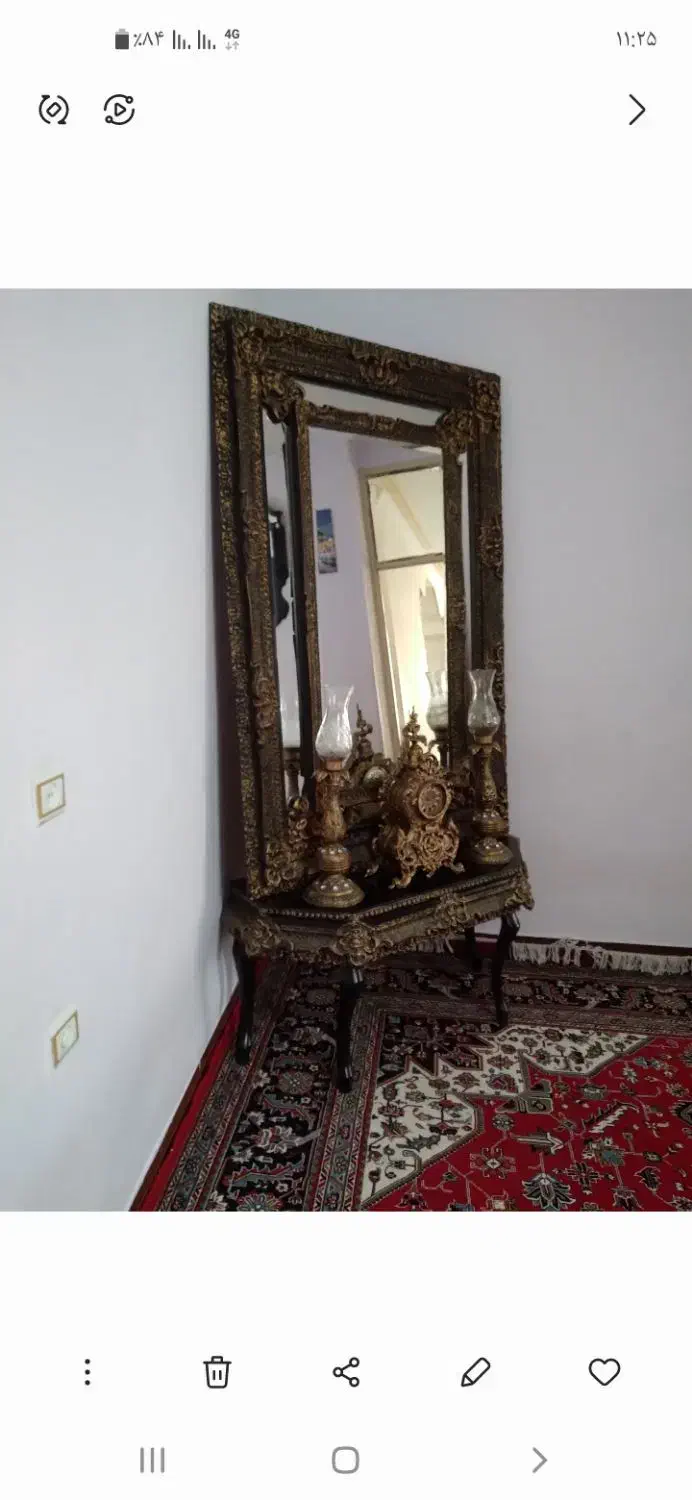 آینه وکنسول زیبا|بوفه، ویترین، کنسول|ایلام, |دیوار