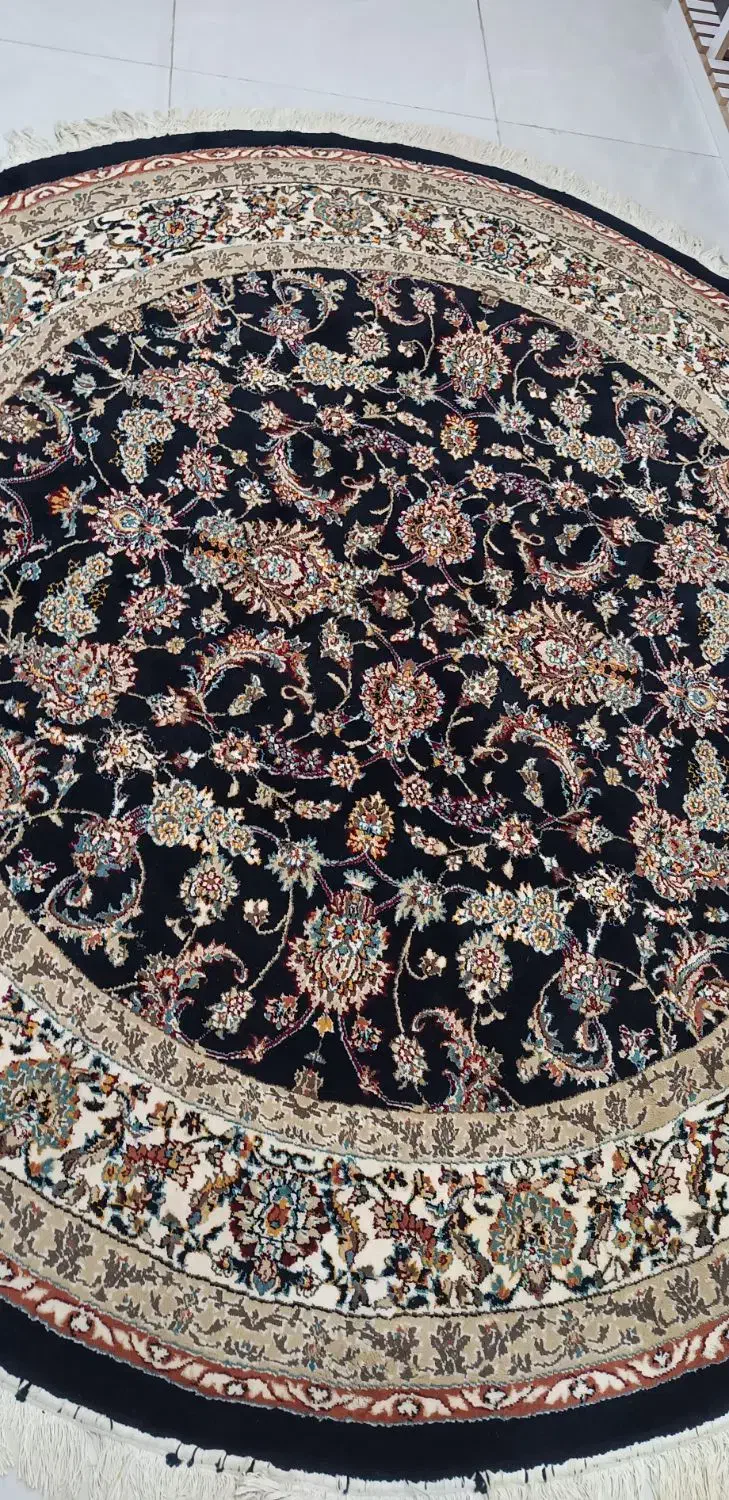 فرش گرد طرح افشان|فرش|کرمانشاه, |دیوار