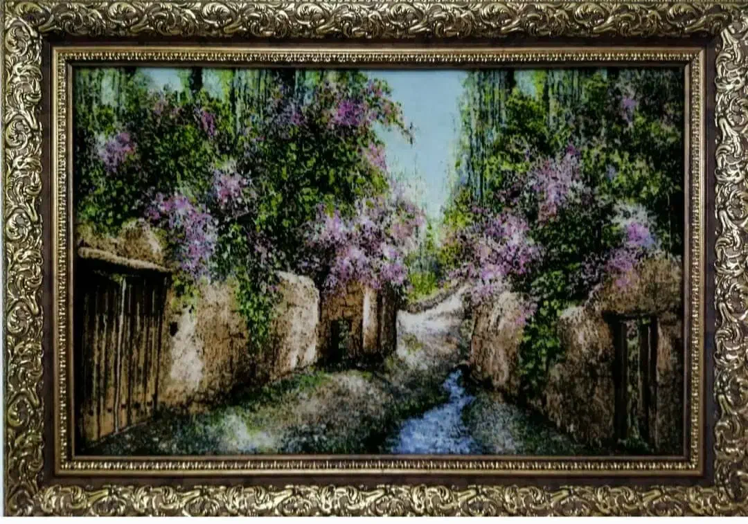 تابلو فرش دستبافت طرح کوچه باغ|تابلو فرش|تهران, شهرک دانشگاه|دیوار