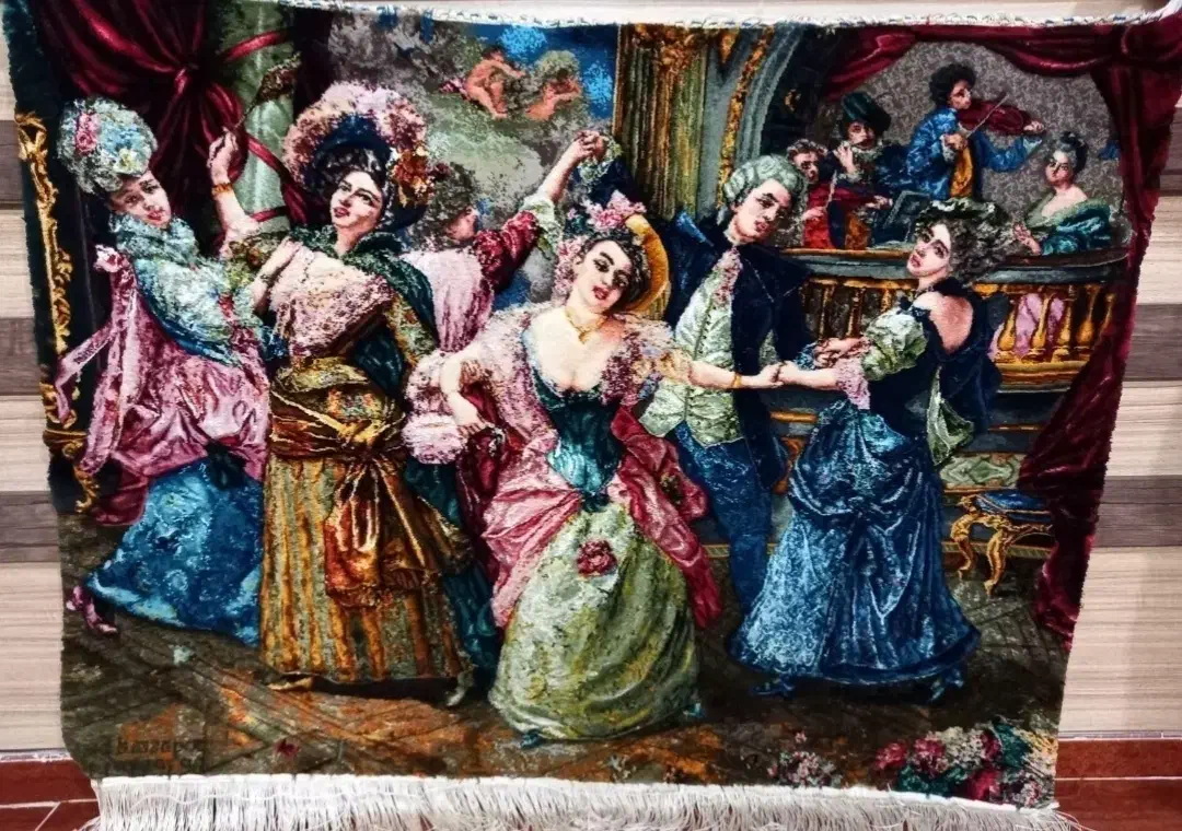 تابلو فرش دستباف چله ابریشم|تابلو فرش|قم, پردیسان|دیوار