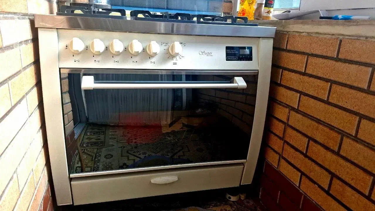 گاز ۵ شعله فردار تاکنو سفید|اجاق گاز و لوازم برقی پخت‌وپز|گرگان, |دیوار