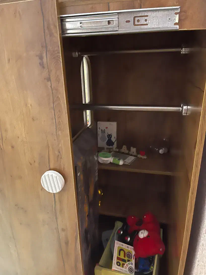 تخت کودک دو طبقه طرح کلبه|تخت و سرویس خواب|ساری, |دیوار