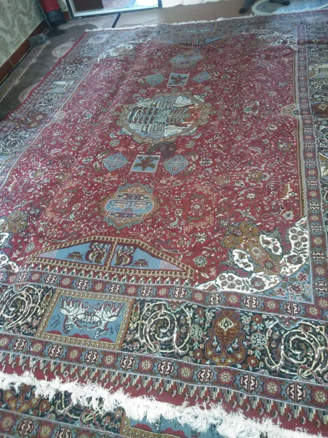 یک جفت فرش 12متری|فرش|اردبیل, |دیوار