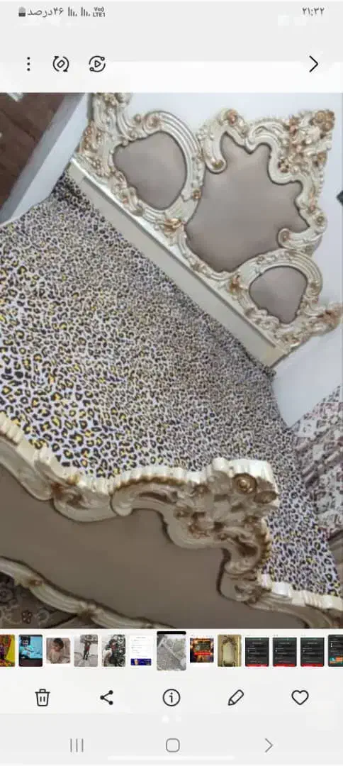 تخت خواب دونفره همراه با ایینه ودراور|تخت و سرویس خواب|ورامین, ورامین|دیوار