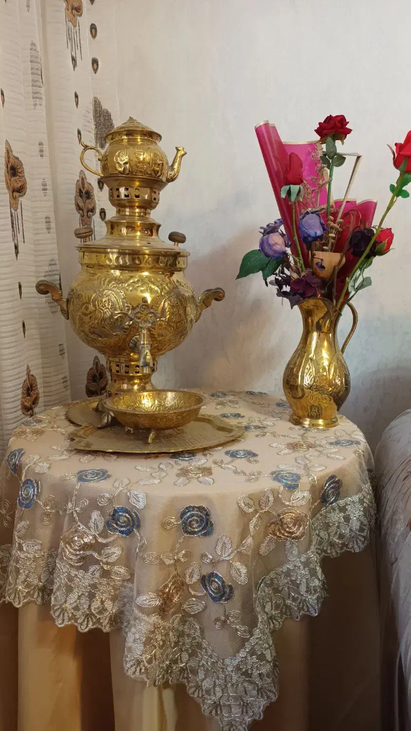 سرویس کامل سماور ذغالی|کلکسیون اشیاء عتیقه|اردبیل, |دیوار