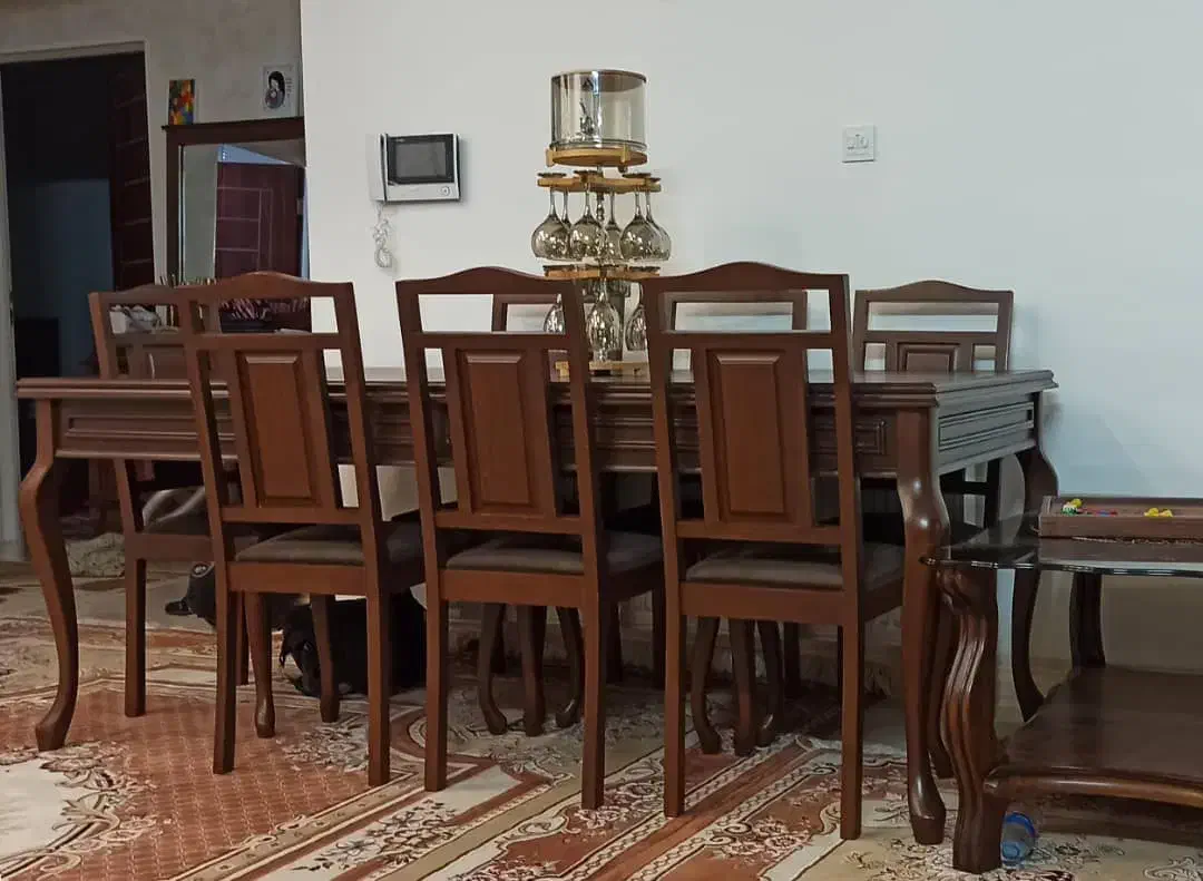میز ناهارخوری هشت نفره چوب راش مارک چوبیران|میز و صندلی غذاخوری|حمیدیا, |دیوار
