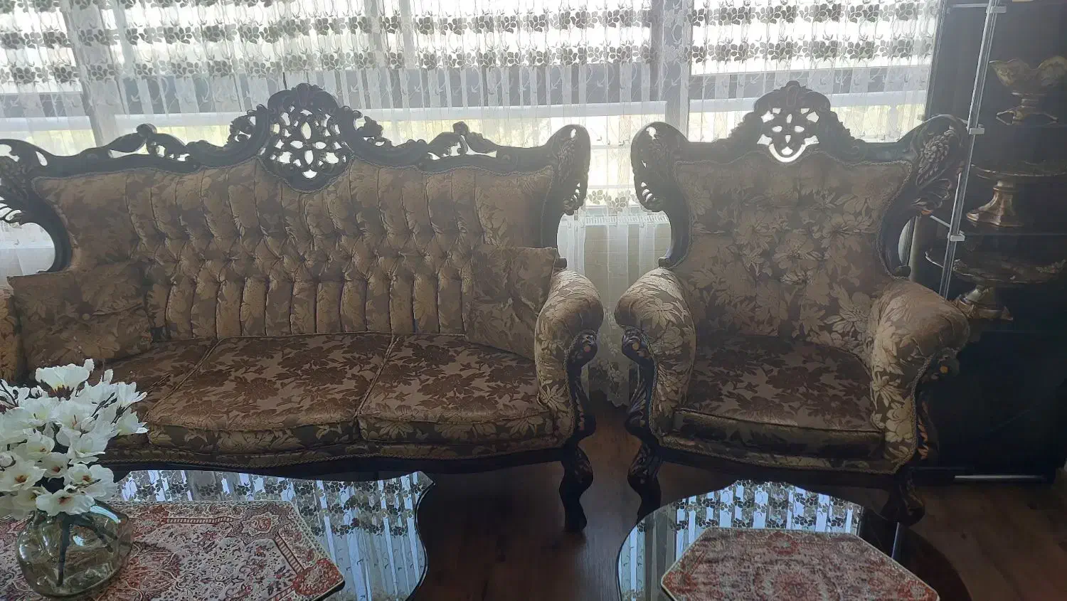 مبل سلطنتی ۹ نفره|مبلمان خانگی و میز عسلی|شاهین‌شهر, اقبال لاهوری|دیوار