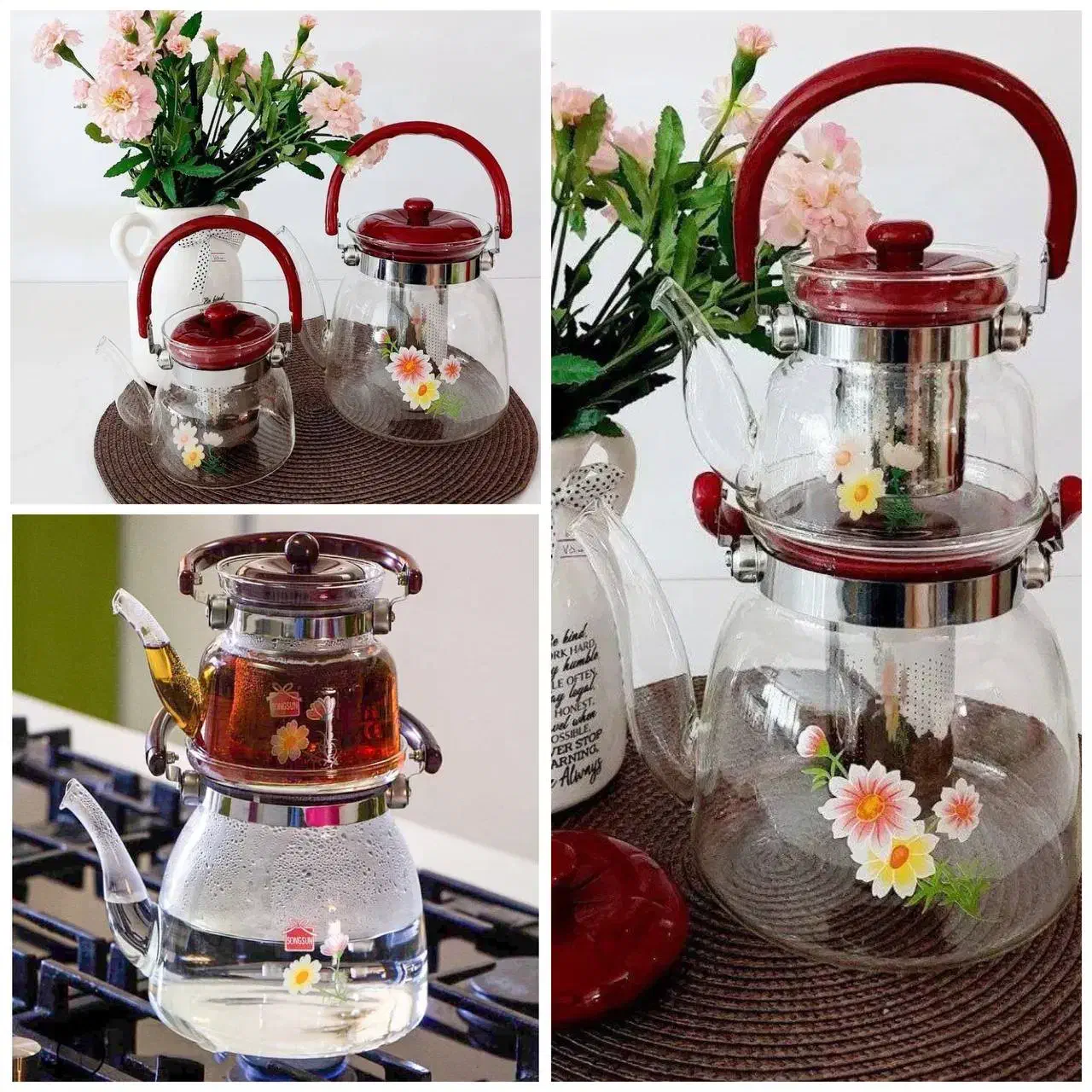 کتری پیرکس شعله مستقیم سانگ سان اصلی کتری قوری|قوری، کتری، قهوهساز دستی|قم, نیروگاه|دیوار