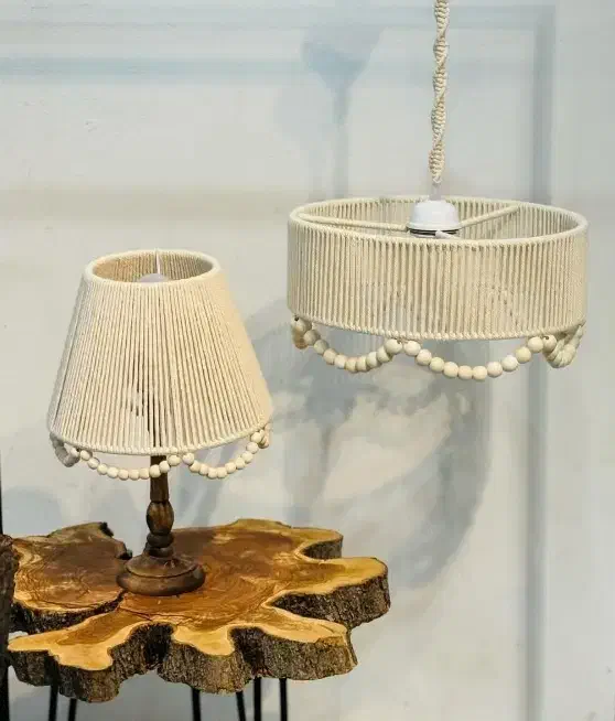 لوستر و آباژور مکرومه|لوستر و چراغ آویز|شیراز, فرگاز|دیوار