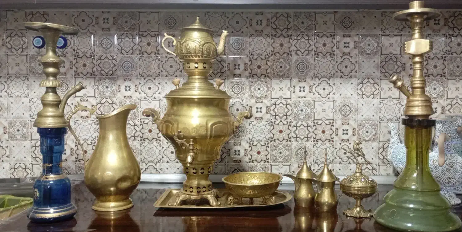 سرویس برنجی|کلکسیون اشیاء عتیقه|همدان, |دیوار