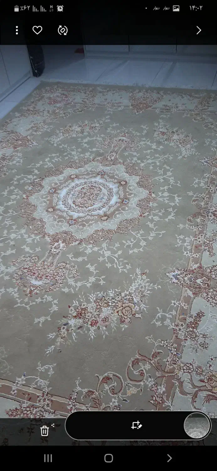 فرش ۶ متری کرم رنگ به فروش می رسد|فرش|کیش, |دیوار