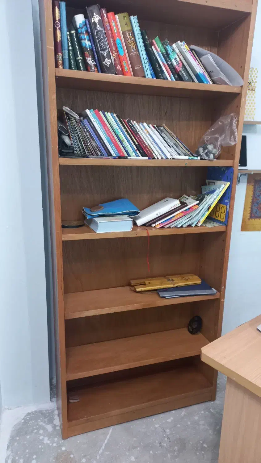 کتابخانه چوبی قابل تنظیم|کتابخانه، شلف، قفسه‌های دیواری|زنجان, |دیوار