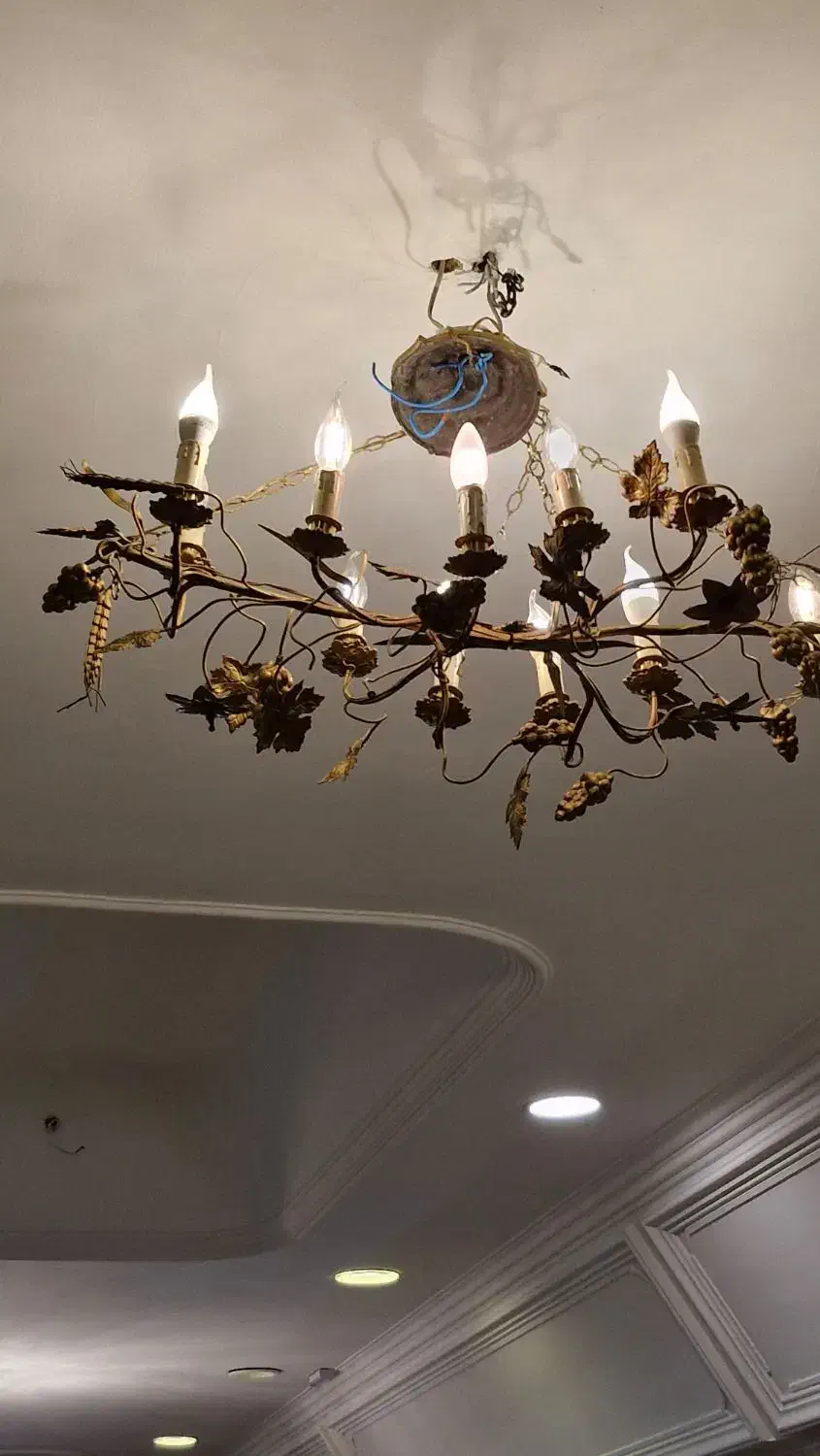 لوستر برنز ۱۲ و ۱۶ شاخه اروپایی انگوری|لوستر و چراغ آویز|تهران, تجریش|دیوار